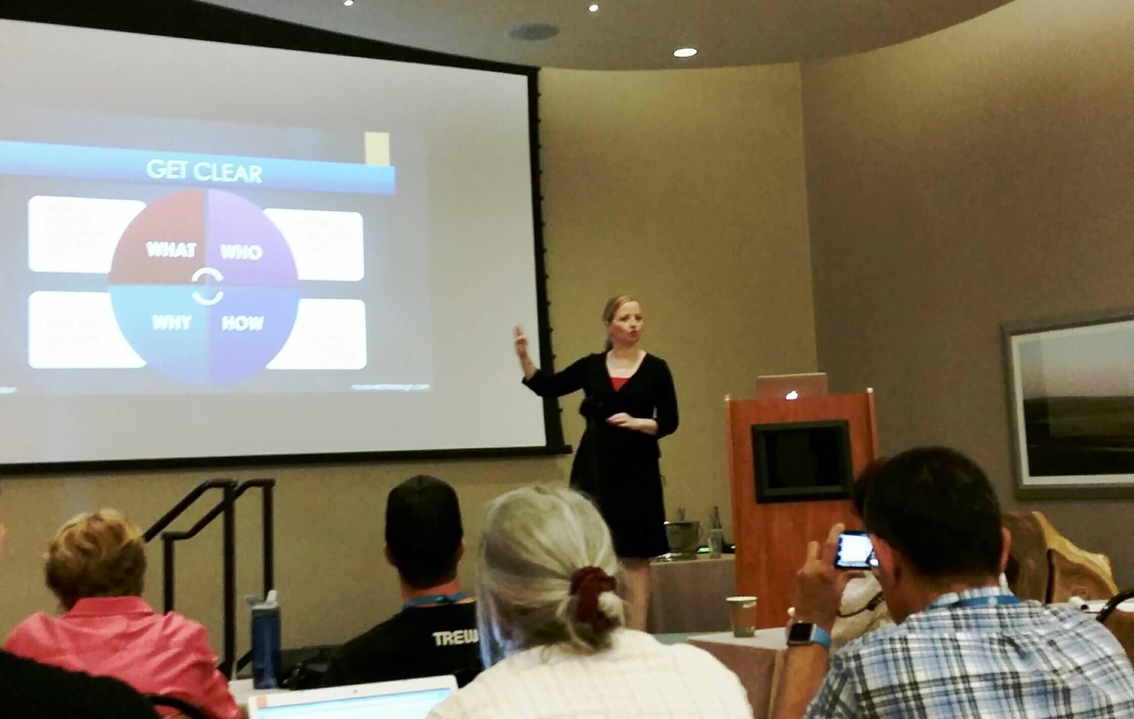 Diane Whiddon teaching a marketing workshop