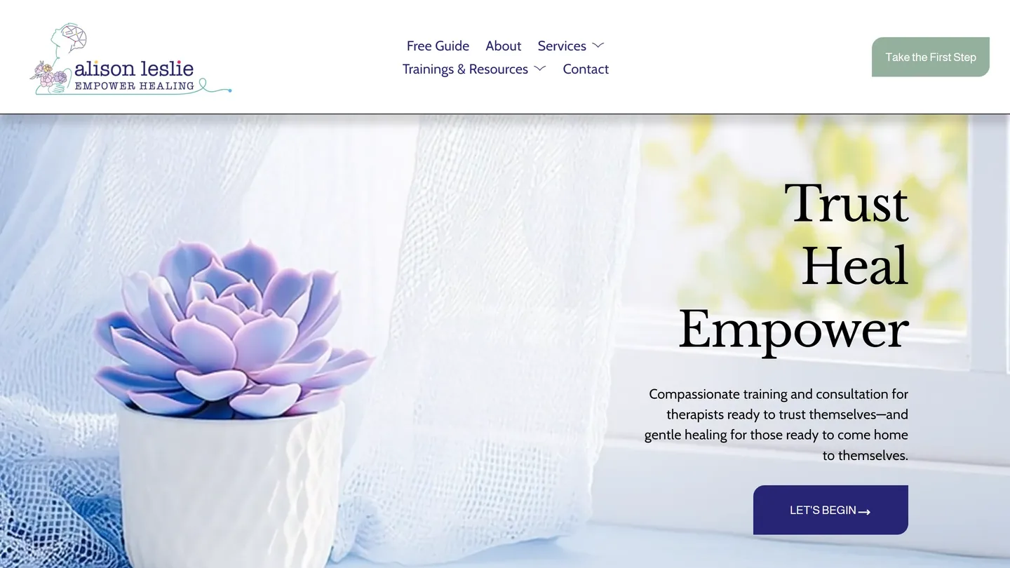 Empower Healing website after Sway Rise Creative