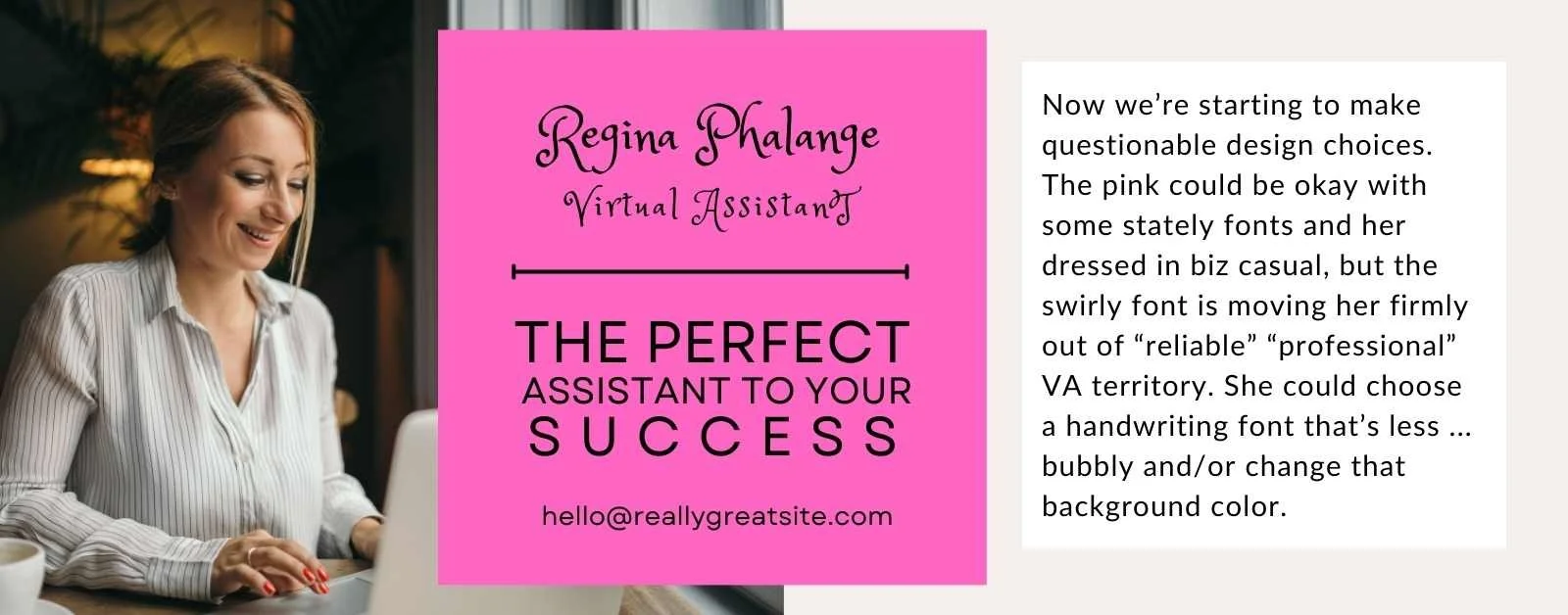 ad template example 3, showing the impact of design and copy choices