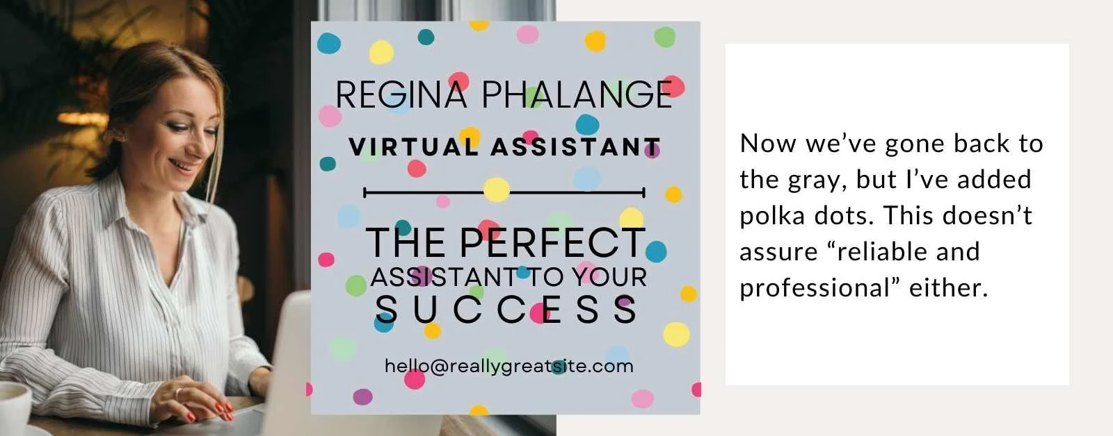 ad template example 4, showing the impact of design and copy choices
