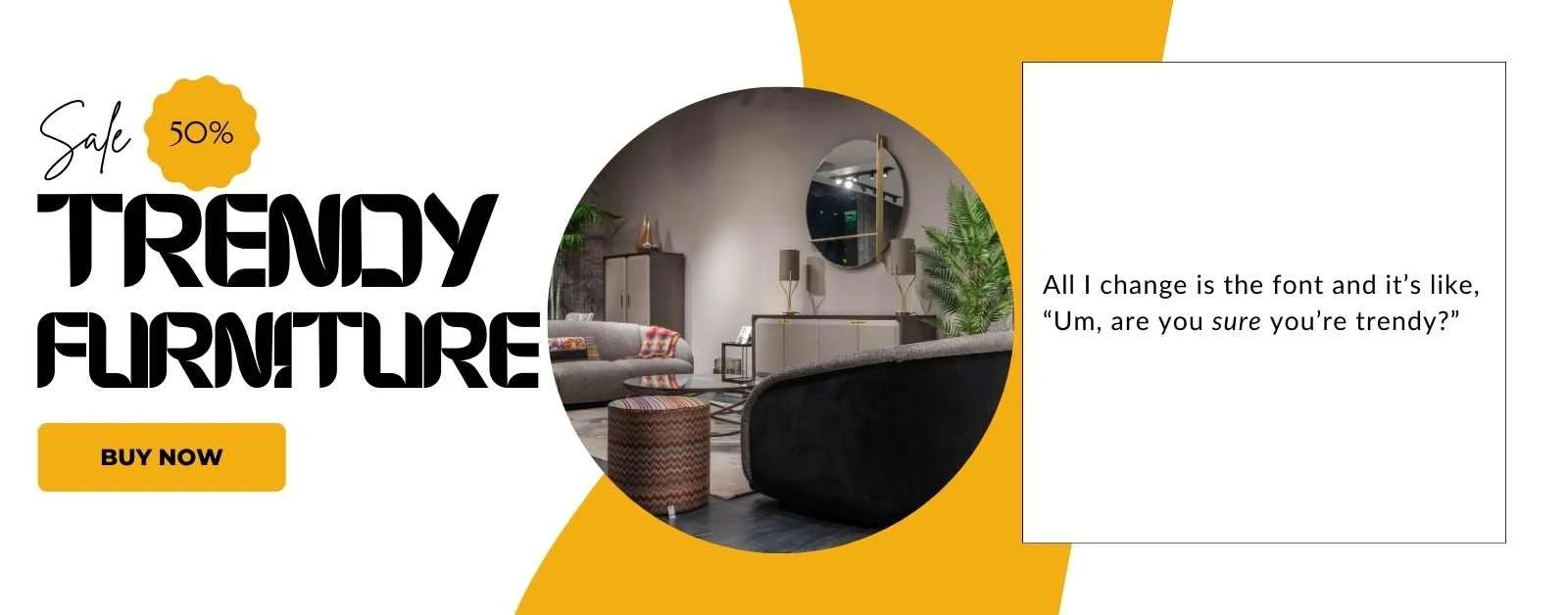 ad template example 8, showing the impact of design and copy choices