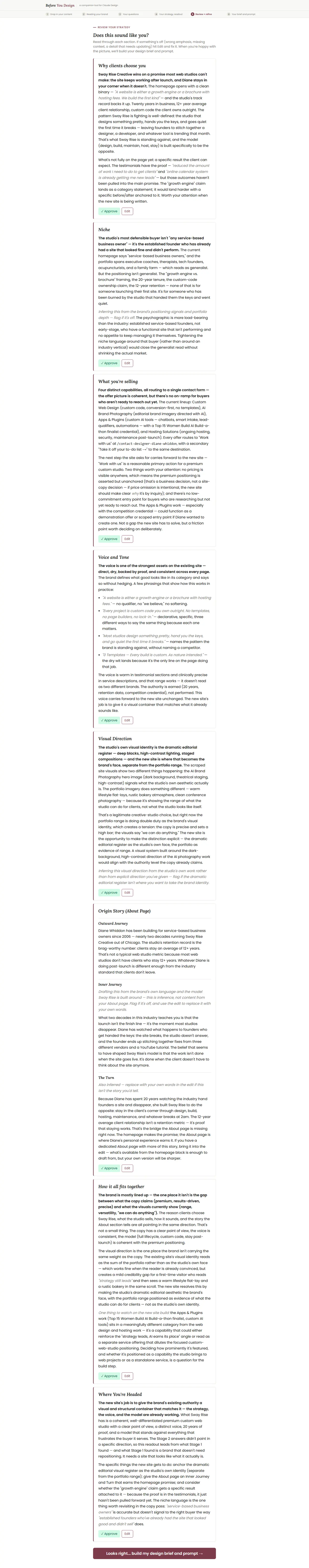 Before You Design, full site screenshot