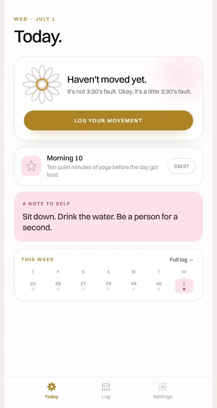Daisy daily movement check-in app