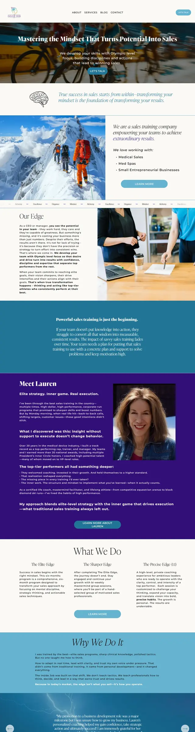 The Inside Job homepage