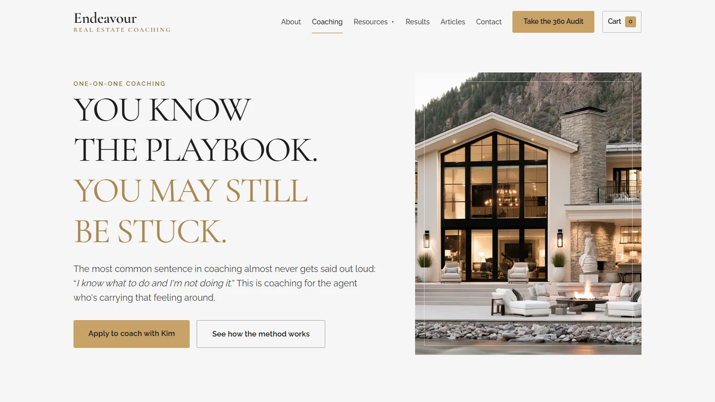 Endeavour coaching page: You know the playbook