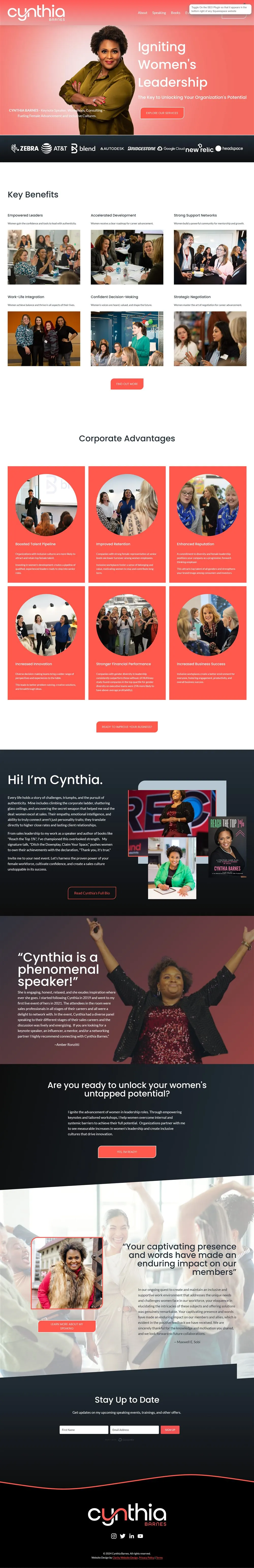 Cynthia Barnes, full site screenshot