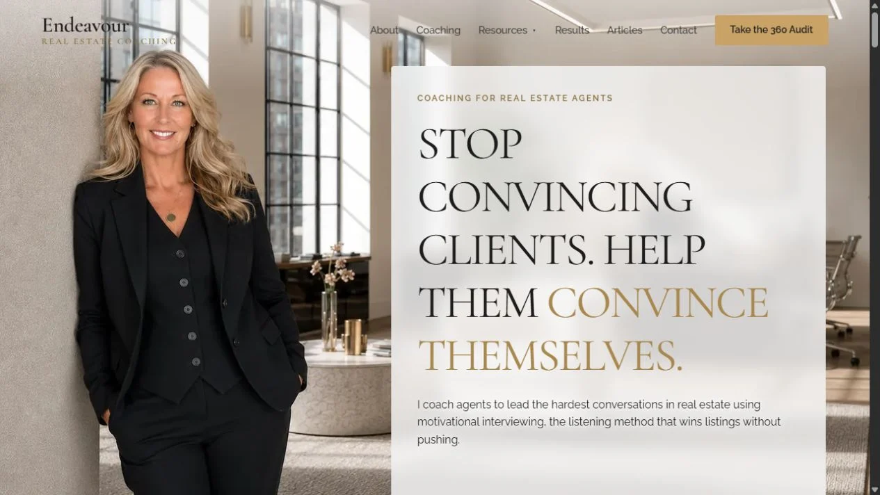 Endeavour Real Estate Coaching website